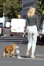 Kimberley Garner - Walks Her Dog in Chelsea 09/28/2020