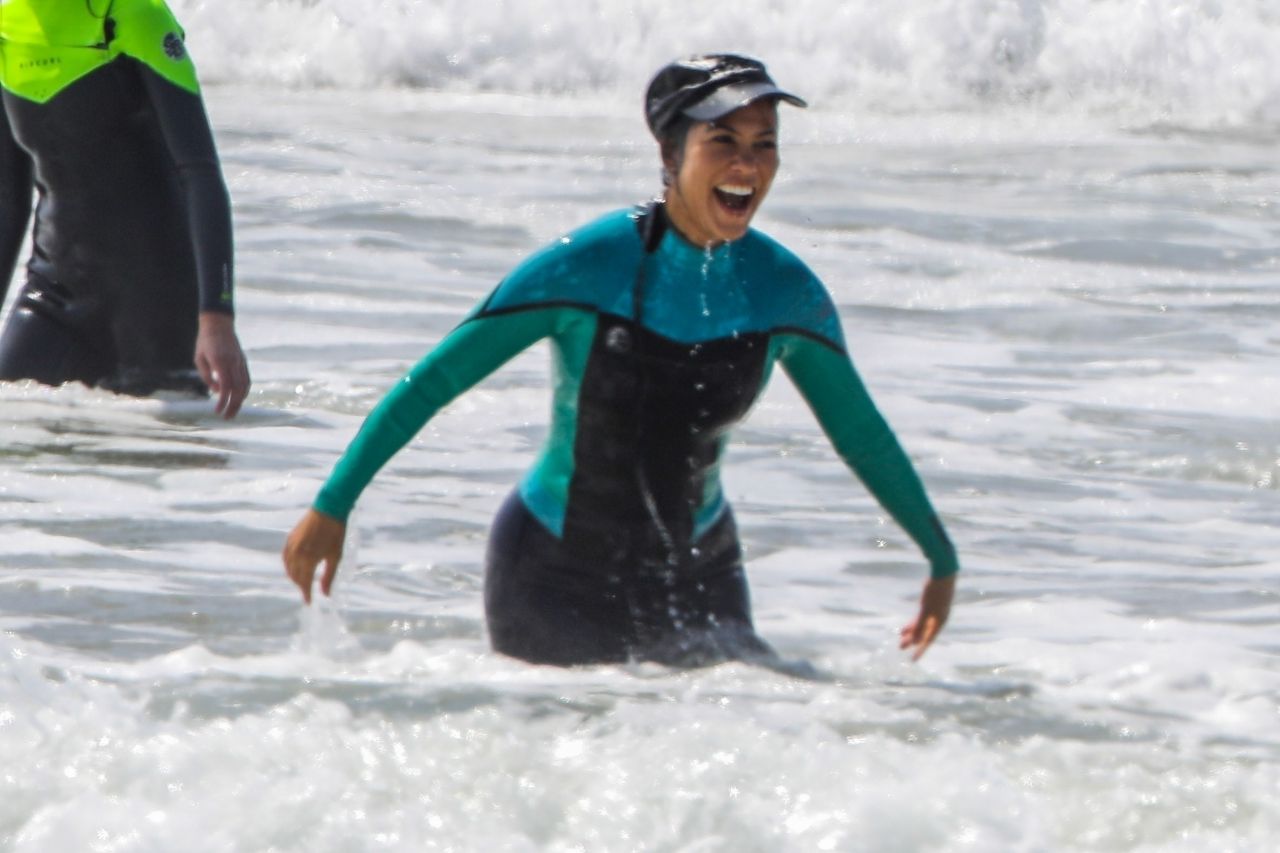 Kourtney Kardashian - Surf Lesson in Malibu 09/27/2020 • CelebMafia