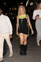 Mabel in a Kangol Mini Dress - Night Out in London 09/04/2020