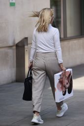 Mollie King in High Waist Pants and Tight Wight Pullover - London 09/25/2020