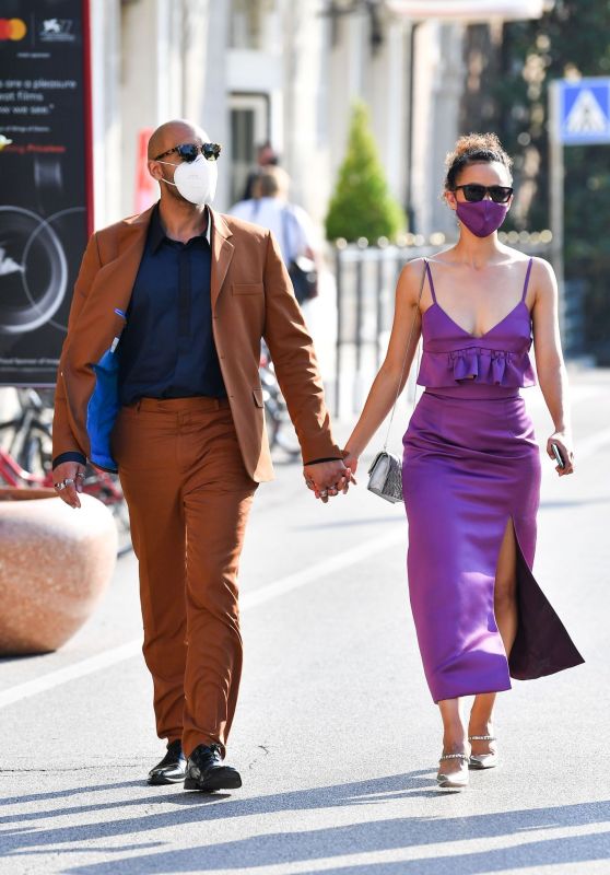 Nathalie Emmanuel and Alex Lanipekun Arriving at the 77th Venice Film Festival