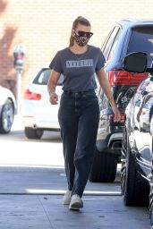 Sofia Richie in Casual Outfit - Pumping Gas in Brentwood 09/22/2020