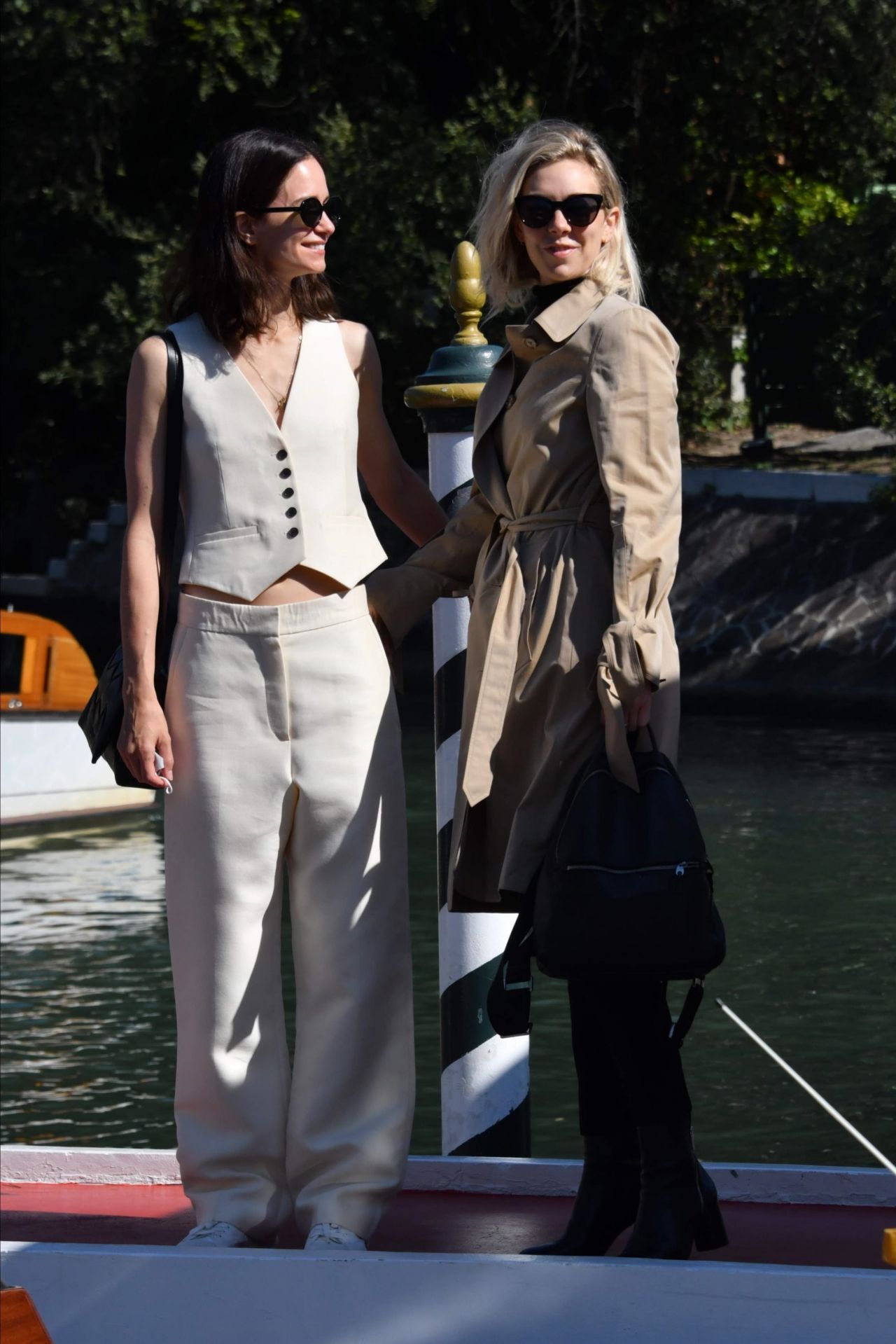 Vanessa Kirby and Katherine Waterston - Arriving to the Excelsior Hotel