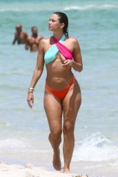 YesJulz in a Multicolored Bikini - Miami 08/30/2020