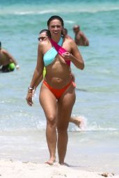 YesJulz in a Multicolored Bikini - Miami 08/30/2020