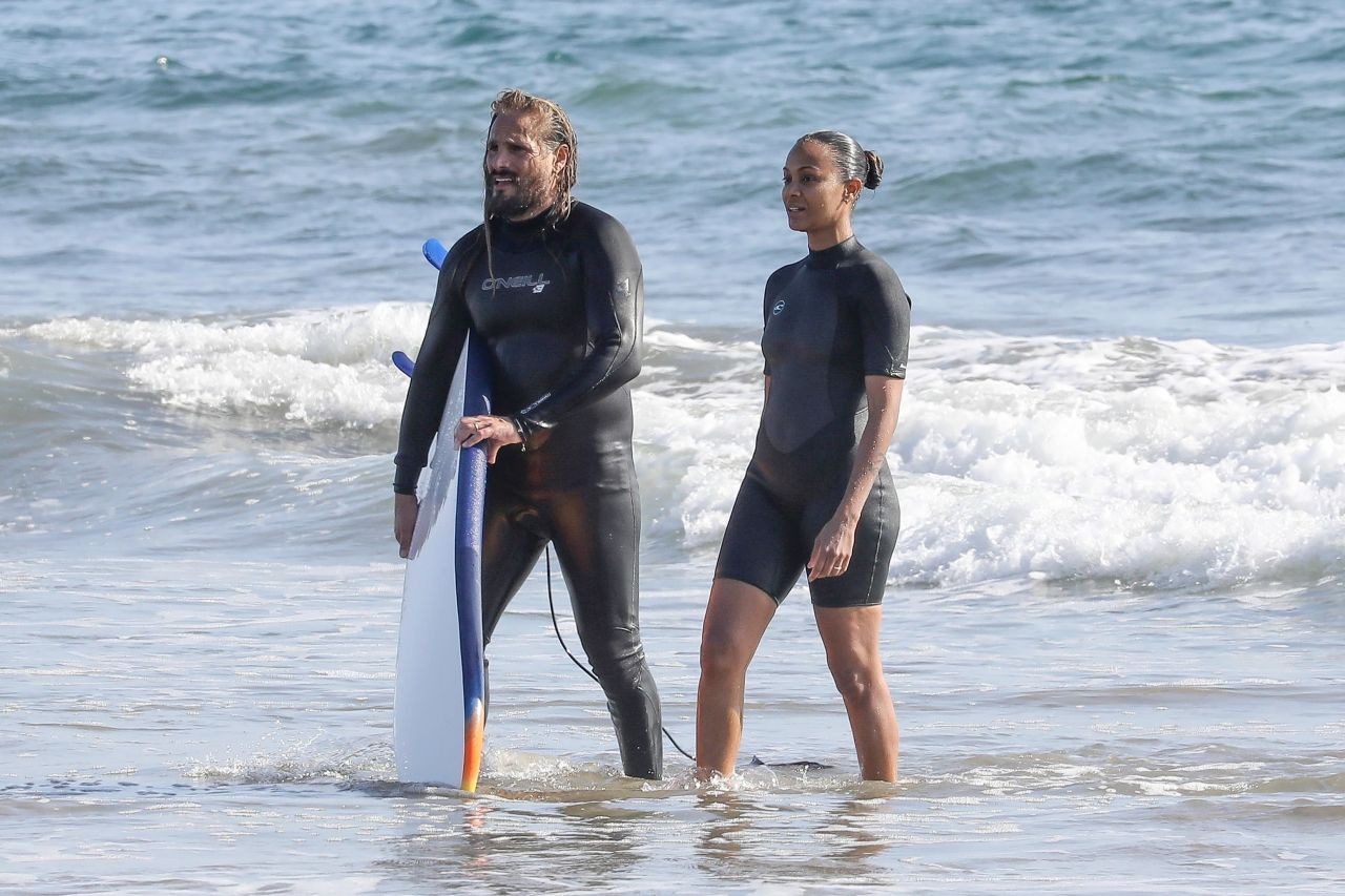 Zoe Saldana - Surf Session in Malibu 09/20/2020 • CelebMafia