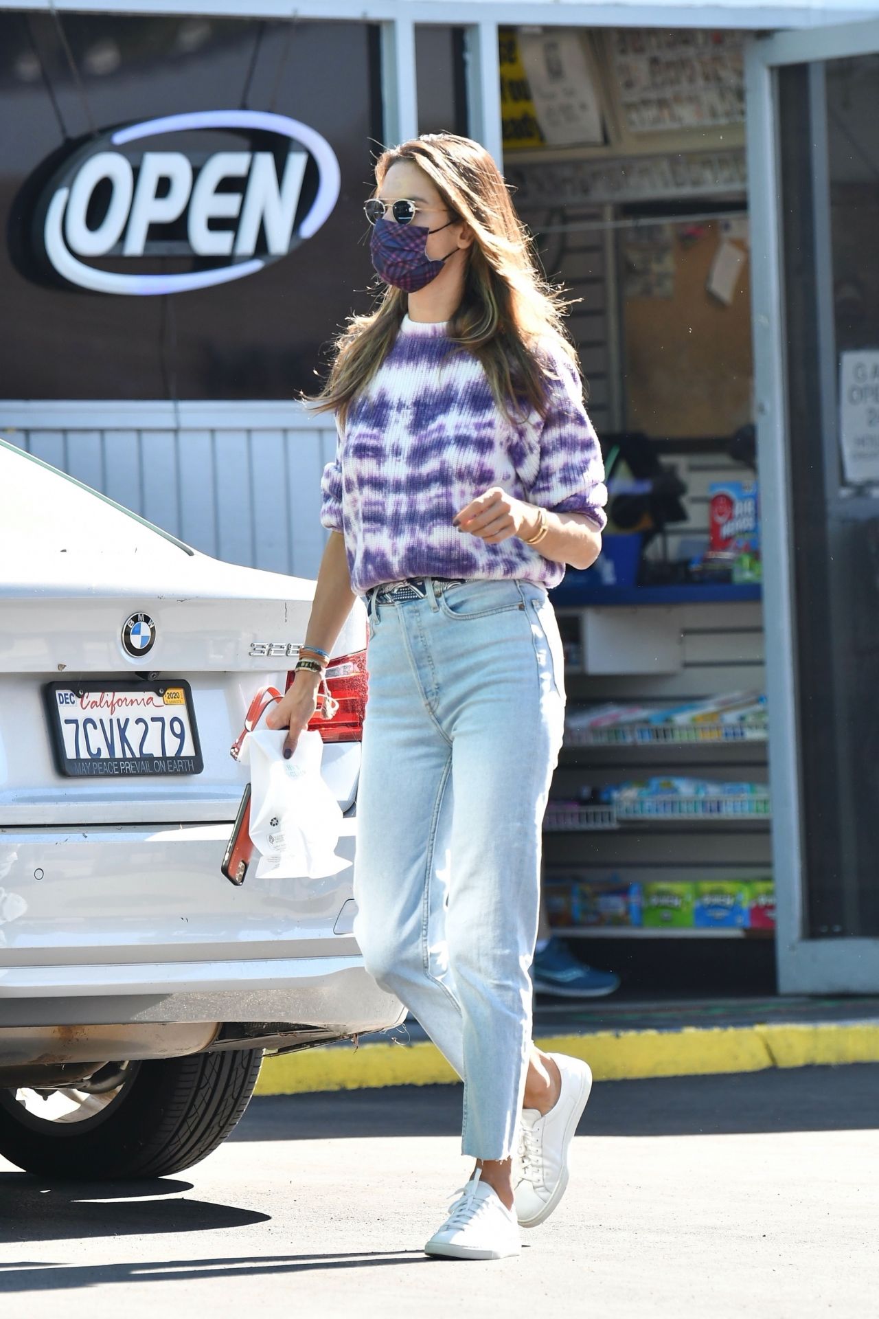 Alessandra Ambrosio at a Gas Station in Brentwood 10/29/2020 • CelebMafia