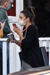 Alessandra Ambrosio Chats on Her Phone - LA 10/28/2020