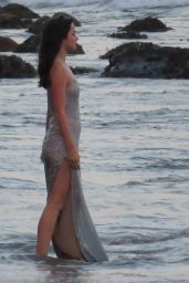 Ana De Armas - Films a Beach Kiss Scene For a Perfume Commercial in Malibu 10/21/2020