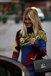 Ashley Roberts in a Multicoloured Print Dress - Heart Radio in London 10/01/2020