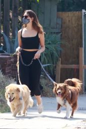 Aubrey Plaza - Walking Her Dogs in LA 10/04/2020