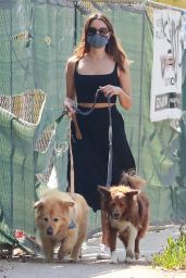 Aubrey Plaza - Walking Her Dogs in LA 10/04/2020