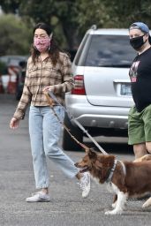 Aubrey Plaza - Walking Her Dogs in LA 10/24/2020