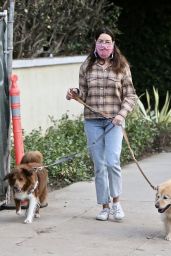 Aubrey Plaza - Walking Her Dogs in LA 10/24/2020