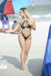 Bella Bunnie Amor in a Bikini at a Beach in Miami 10/07/2020