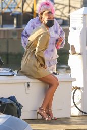 Bella Hadid in a Blazer Dress - New York 10/16/2020