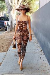 Blanca Blanco in an Animal Print Outfit - Bossa Nova in LA 10/18/2020