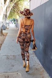 Blanca Blanco in an Animal Print Outfit - Bossa Nova in LA 10/18/2020
