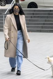 Camila Mendes - Walking Her Dog in Vancouver 10/27/2020