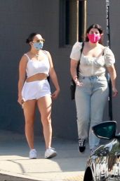 Charli XCX in a Crop Top and Shorts - LA 10/18/2020