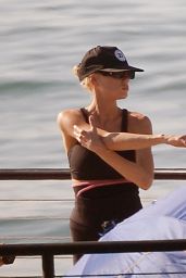 Charlotte McKinney - Exercising at The Beach in LA 10/12/2020