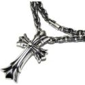 Chrome Hearts Double Ch Cross Pendant with 24 Paperchain