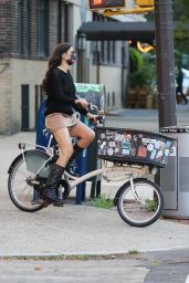 Famke Janssen - Bike Ride in NY 10/09/2020