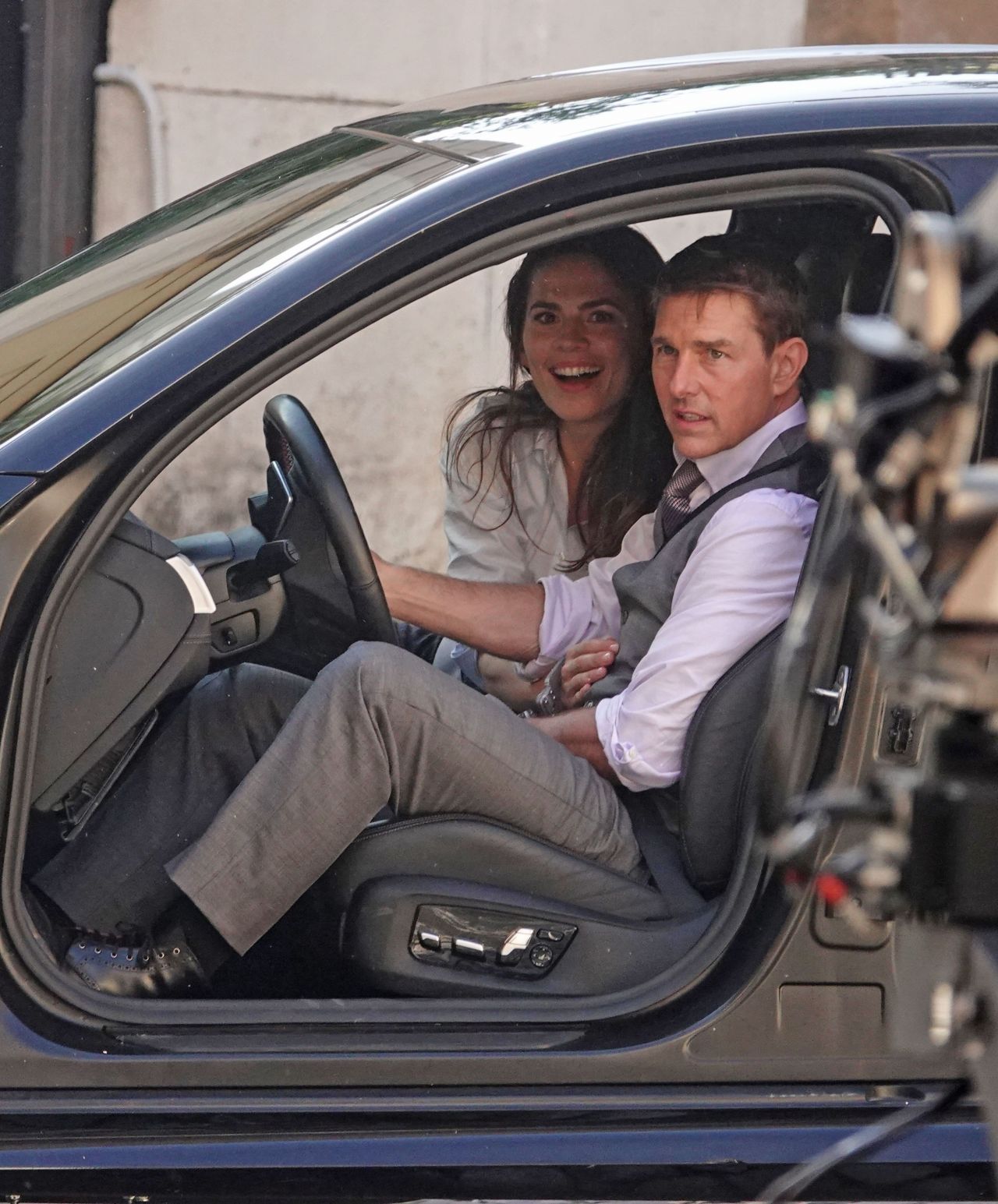 Hayley Atwell and Tom Cruise - "Mission Impossible 7" Set in Rome 10/06