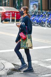 Irina Shayk Cute Street Style - New York 10/06/2020