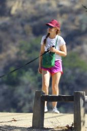 Isla Fisher Leggy in Shorts - Walking Her Dog in LA 09/30/2020