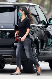 Jordana Brewster at a Gas Station in Brentwood 10/08/2020