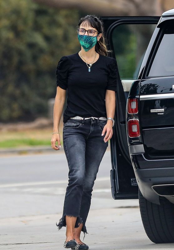 Jordana Brewster at a Gas Station in Brentwood 10/08/2020