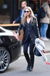 Kate Moss Street Style - Leaving a Hairdresser in Soho 10/01/2020