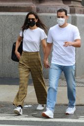 Katie Holmes and Emilio Vitolo Jr. - Riding the Downtown Subway Train in Manhattan 10/01/2020