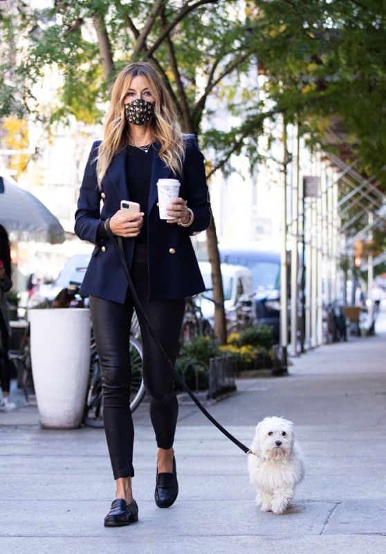 Kelly Bensimon Street Style - Out in NYC 10/14/2020