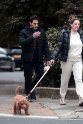 Kelly Brook With Her Boyfriend Jeremy Parisi - Out in North London 10/10/2020
