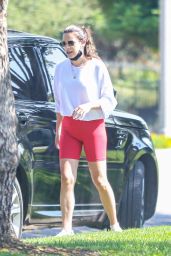 Lea Michele - Takes Her Baby Out for a Walk in Santa Monica 10/07/2020