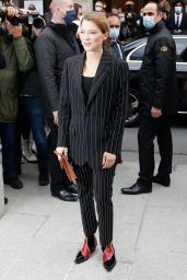 Lea Seydoux - Arrives at the Louis Vuitton Fashion Show in Paris 10/06/2020