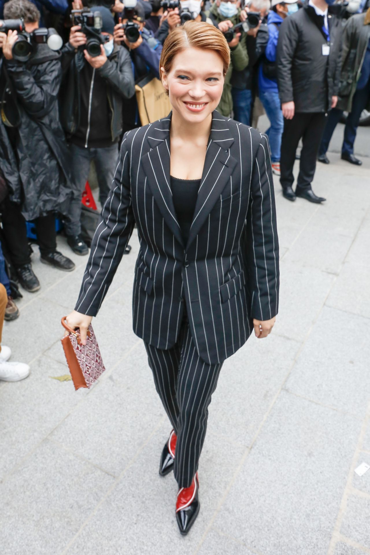 Lea Seydoux attends the Louis Vuitton fashion show, F/W 2020