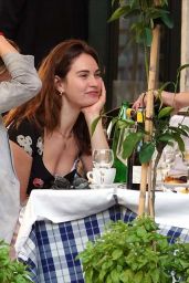 Lily James - Date Out in Rome 10/13/2020