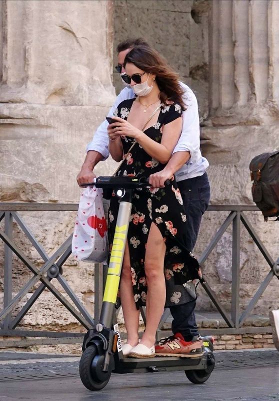 Lily James - Date Out in Rome 10/13/2020