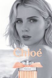 Lucy Boynton - Chloé Signature Rose Tangerine 2020