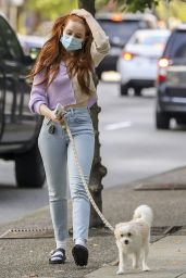 Madelaine Petsch - Walking Her Dog Out in Vancouver 10/02/2020