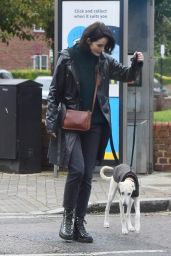  Michelle Dockery Autumn Street Style - Walking Her Dog in London 09/29/2020
