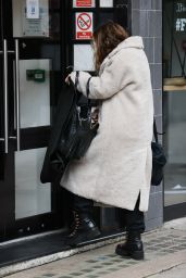Myleene Klass in Wool Coat Out in London 10/20/2020