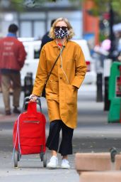 Naomi Watts in a Yellow Coat - Shopping in Tribeca 10/02/2020