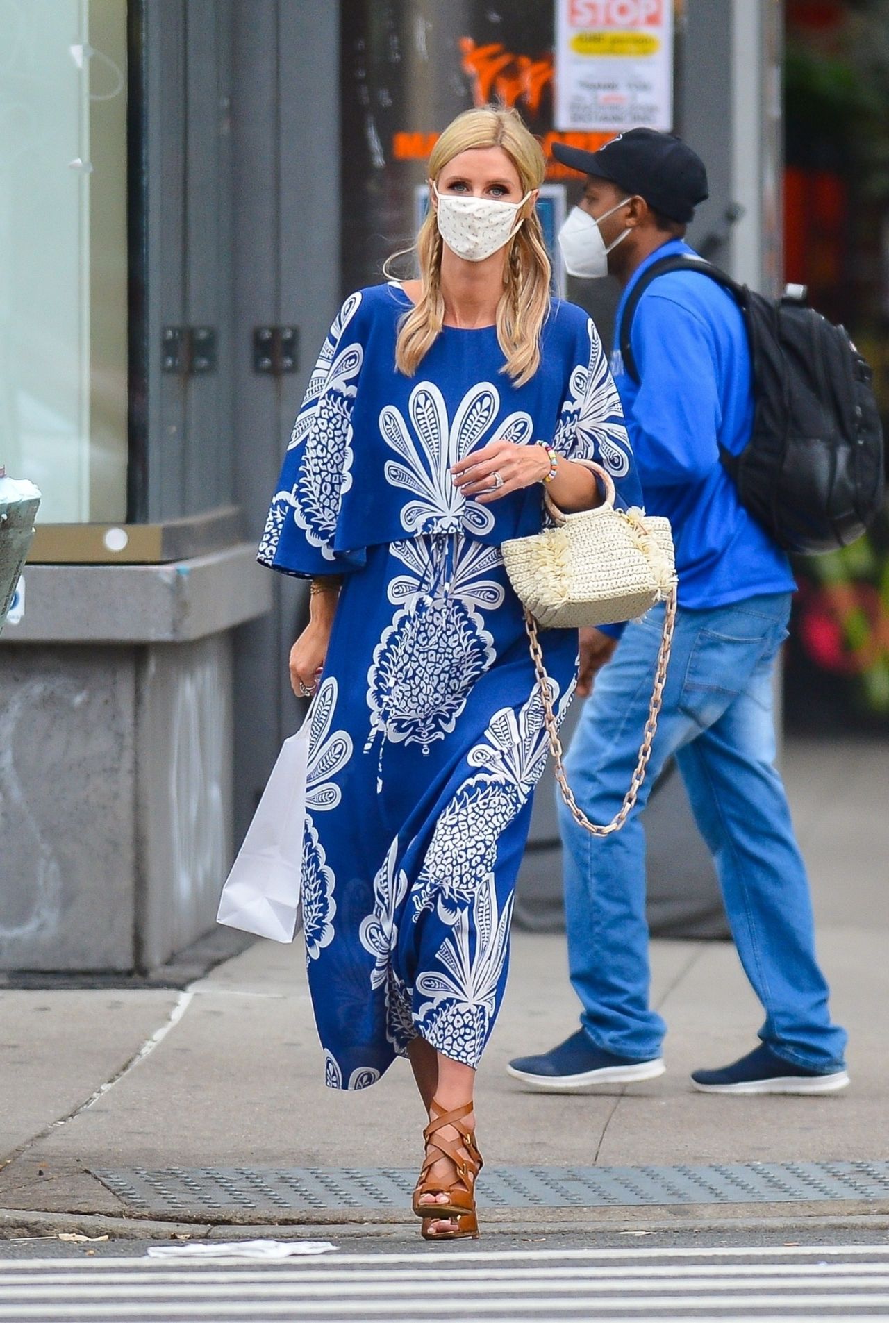 nicky-hilton-in-an-ethereal-blue-and-white-maxi-dress-and-a-crocheted-purse-shopping-in-ny-10-01-2020-6.jpg