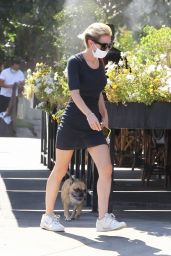 Nicky Whelan in Short Dress - Studio City 10/02/2020