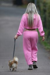 Nicola McLean Walking Her Dog in London 10/23/2020