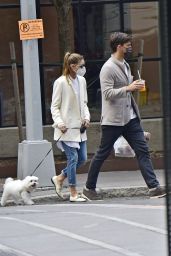Olivia Palermo - Walking Her Dog in NYC 10/10/2020
